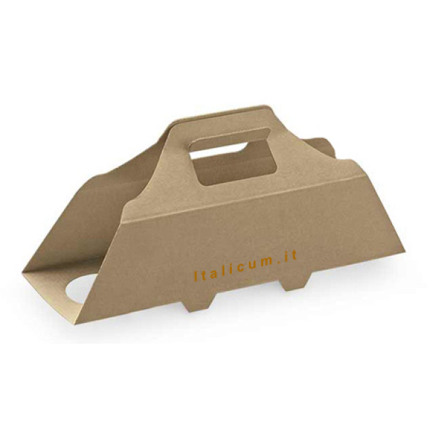 Container for takeaway drink 3 glasses with handle mm.325x120x90 Pz.100