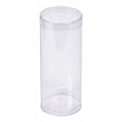Transparent Cylindrical PVC Box diameter mm.60 height mm.180 