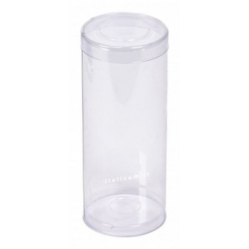 Transparent Cylindrical PVC Box diameter mm.60 height mm.180 