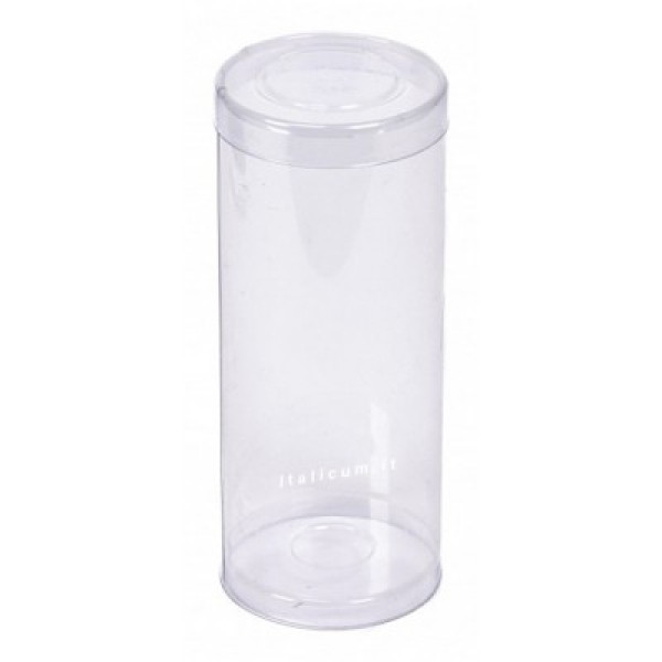 Transparent Cylindrical PVC Box diameter mm.60 height mm.180 