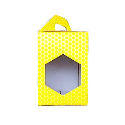 Honey jar holder boxes for 1 place, yellow cardboard for 1 kg jar (780 ml) mm.100x100x145 - 50 pcs.