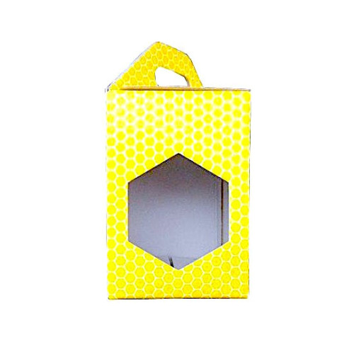 Honey jar holder boxes for 1 place, yellow cardboard for 1 kg jar (780 ml) mm.100x100x145 - 50 pcs.