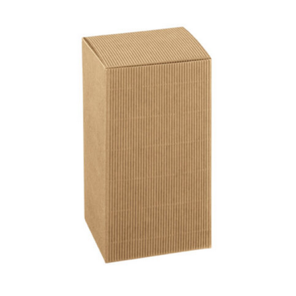 Folding square boxes with brown wave mm.140x140x140 - 10 pieces