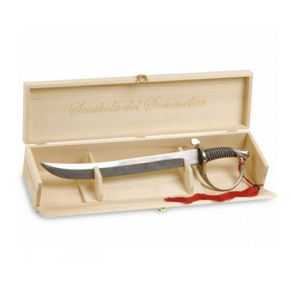 Sommelier saber in showing case