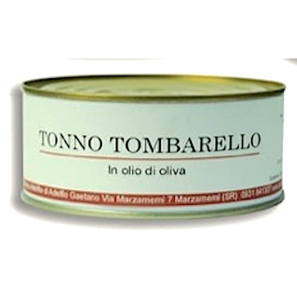 Tuna Tombarello in olive oil 300 gr can.