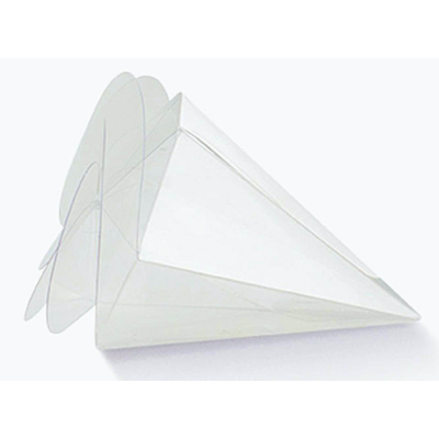 Transparent Cone box with Spiral Closure mm.80